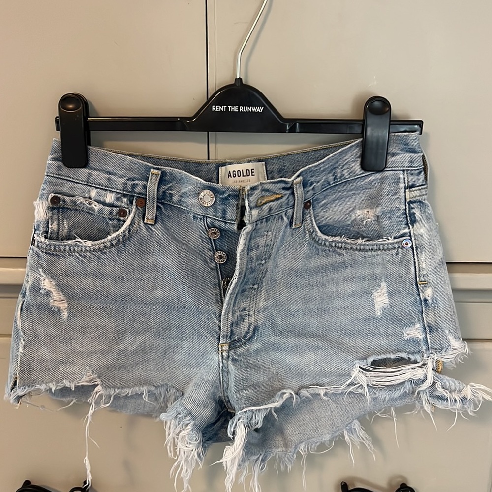 Agolde parker destroyed shorts